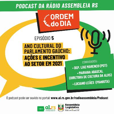 Ano Cultural e ações de apoio ao setor artístico são os temas do Ordem do Dia desta semana Ano Cultural e ações de apoio ao setor artístico são os temas do Ordem do Dia desta semana