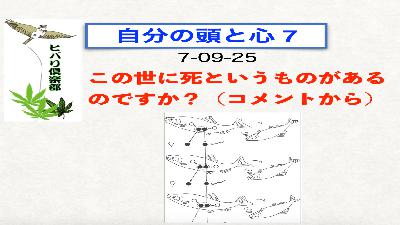 自分の頭と心（7）「この世に死というものがあるのですか？」