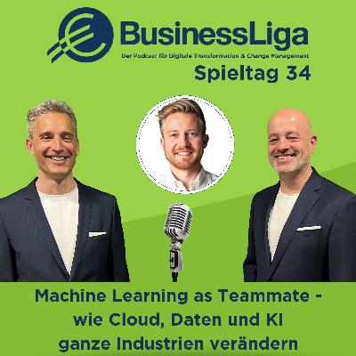 Spieltag 34: "Machine Learning as Teammate - wie Cloud, Daten und KI ganze Industrien verändern" mit Dennis Iljaitsch.