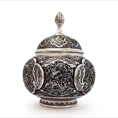 شکلات خوری قلم زنی مسی - تلفن 09019277512