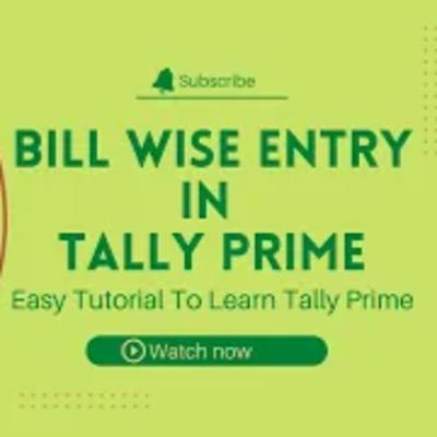 Bill wise entry in Tally Prime | Tally Prime| BPA Educators
