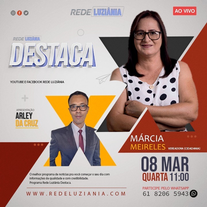 PODCAST REDE LUZIÂNIA DESTACA ENTREVISTA A VEREADORA MÁRCIA MEIRELES 08.03.2023 #29 episode artwork