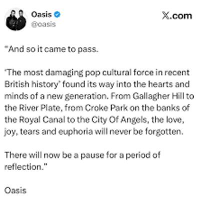 327: What A Year For Oasis Fans! Looking Back On Oasis Live '25 And More, With Richard Bowes 327: What A Year For Oasis Fans! Looking Back On Oasis Live '25 And More, With Richard Bowes