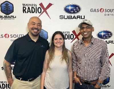 Niranga Sumanatilleke with Pet Supplies Plus Buford and Wendy & Jeremy Smith with AtWork West Gwinnett