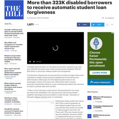 $5 Billion Student Loan forgiveness