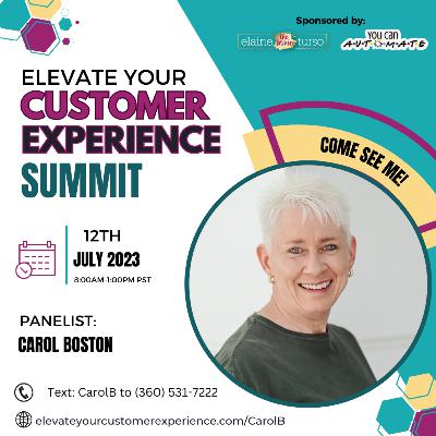 Bitch and Brainstorm Podcast Special Edition: Elevate your Customer Experience Summit - Panelist CAROL BOSTON Bitch and Brainstorm Podcast Special Edition: Elevate your Customer Experience Summit - Panelist CAROL BOSTON