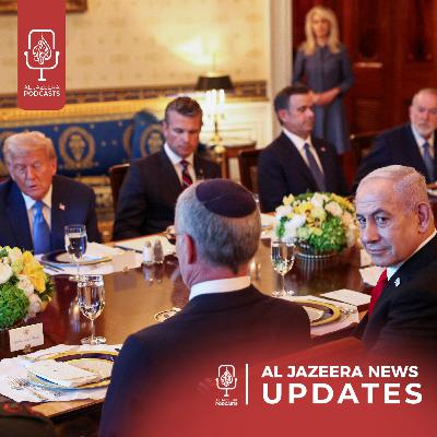 Netanyahu visits the White House, Israel bombs school in central Gaza
