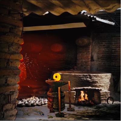 Old Blacksmith Shop on Rainy Night