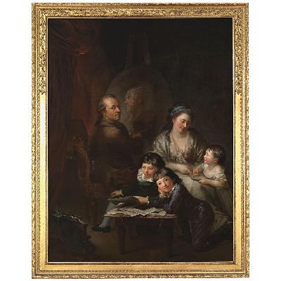 Anton Graff, The artist's family in front of the portrait of Johann Georg Sulzer, 1785 Anton Graff, The artist's family in front of the portrait of Johann Georg Sulzer, 1785