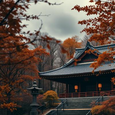Windy Japanese Forest Temple - 10 Hours Sleep Sound
