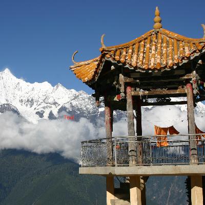 Encontrar el descanso en un templo budista
