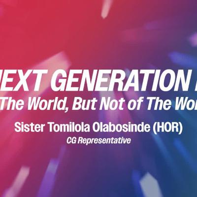 In The World, But Not of The World | Sis Tomi Lola Olabosinde | Convention 2025