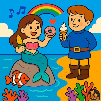 EP20 改編童話 - 愛吃東西的人魚公主|🍩慢慢吃、愛分享的睡前故事|親子共聽 EP20 改編童話 - 愛吃東西的人魚公主|🍩慢慢吃、愛分享的睡前故事|親子共聽