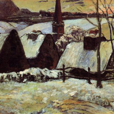 Мир в красках: «Бретонская деревня в снегу» Поля Гогена