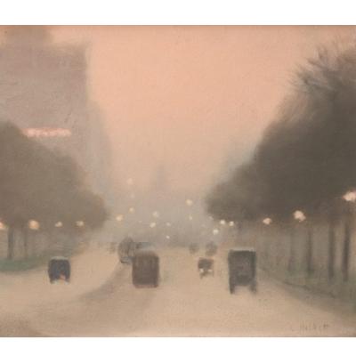 Evening, St Kilda Road - Clarice Beckett Evening, St Kilda Road - Clarice Beckett