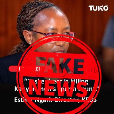 FAKE: This digital card isn’t from Tuko.co.ke FAKE: This digital card isn’t from Tuko.co.ke