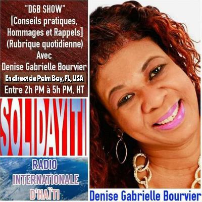 DGB SHOW avec Denise Gabrielle Bourvier en direct de Palm Bay, Floride, USA - Lundi 20 octobre 2025