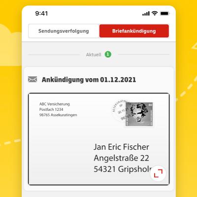 Briefankündigung DHL سرویس اعلام نامه