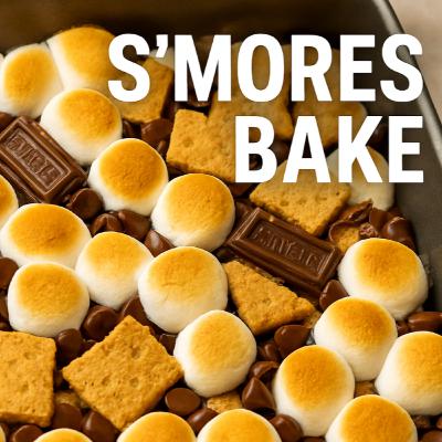 Easy S’Mores Bake Recipe | 3 Ingredients, 1 Pan, All Yum! 🍫🔥