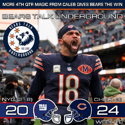 Week Ten Review - 4th Qtr Effort Redeems Bears, Stun The Giants