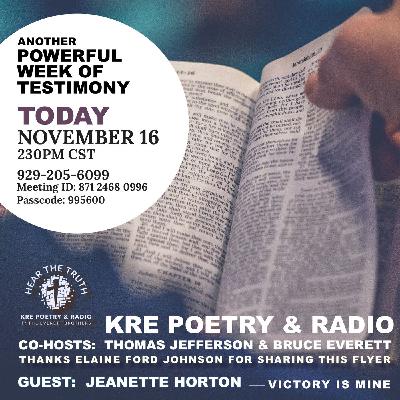 KRE POETRY AND RADIO - EP 147 - GUEST: JEANETTE HORTON