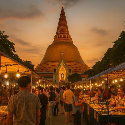 49 ตลาดองค์พระปฐมเจดีย์: ของกินท้องถิ่นและเสน่ห์เมืองนครปฐม | Phra Pathom Chedi Market Walk | | Learn Thai Listening for Intermediate to Advanced Levels