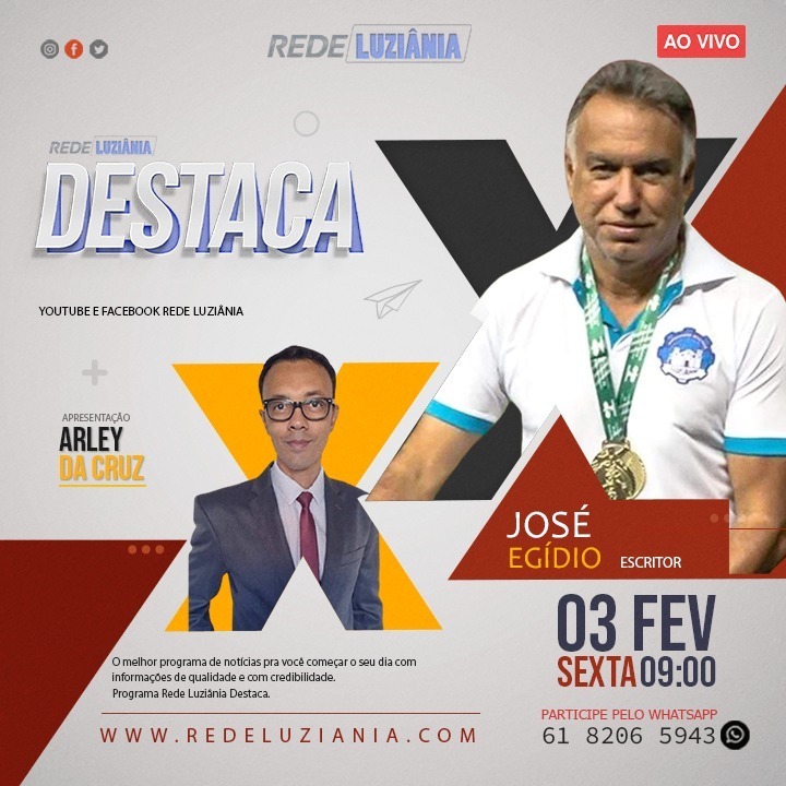 PODCAST REDE LUZIÂNIA DESTACA ENTREVISTA COM O ESCRITOR JOSÉ EGÍDIO 03.022023 #023 episode artwork