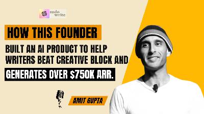 This founder built an AI product to help writers beat creative block and generates over $750k ARR. This founder built an AI product to help writers beat creative block and generates over $750k ARR.