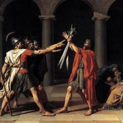 #2. Neoclassicismo. O juramento dos Horácios, Jacques-Louis David, 1784.