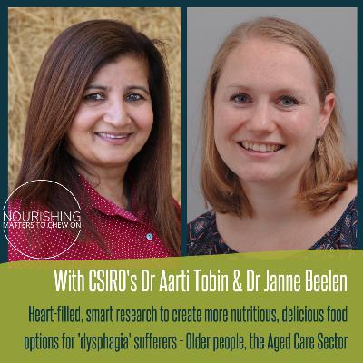 Heart filled, research: Better food for the Aged - Dr Aarti Tobin & Dr Janne Beelen, CSIRO Heart filled, research: Better food for the Aged - Dr Aarti Tobin & Dr Janne Beelen, CSIRO