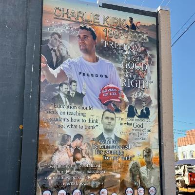 Charlie Kirk Mural in Hanceville with Mike Pitts
