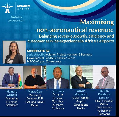 AviaDev Africa 25 Panel Session "Maximising non-aeronautical revenue: Balancing revenue growth, efficiency and customer service experience in Africa's airports"