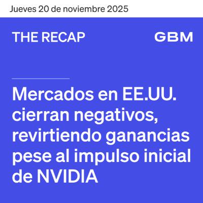 THE RECAP 20-11-26 | Mercados en EE. UU. cierran negativos, revirtiendo ganancias pese al impulso inicial de Nvidia