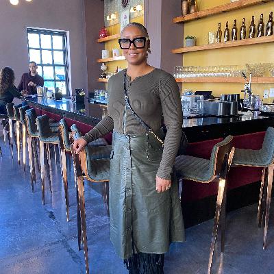 Cicely Mitchell, co-owner of Missy Lane’s Assembly Room, on opening weekend in Downtown Durham