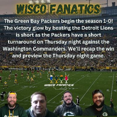Packers start 1-0! Quick turnaround to Thursday
