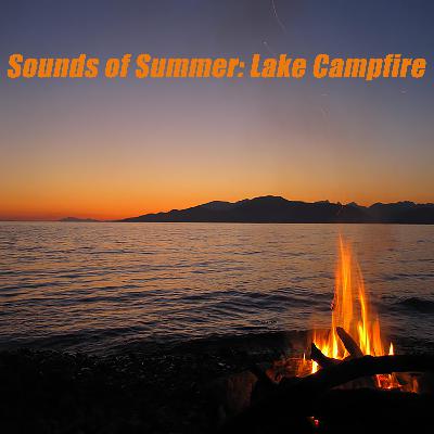 Campfire by the Lake Ambience with Crickets, Owls, Water, & Night Sounds for Relaxation & Sleep