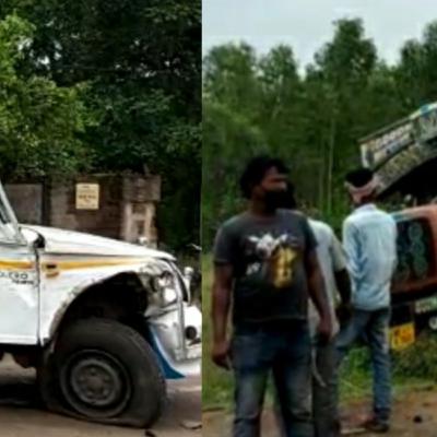 বাঁকুড়ার হেভীর মোড়ে দশটি লরির সিরিয়াল ধাক্কা! তিন জন গুরুতর আহত অবস্থায় হাসপাতালে ভর্তি।