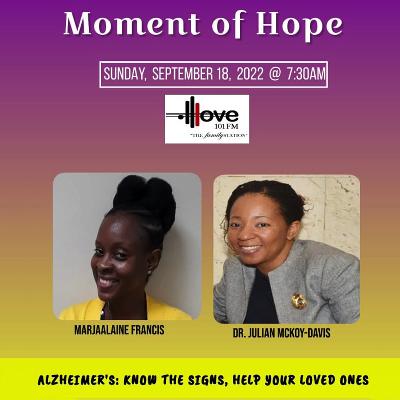 Dr. Julian McKoy-Davis, Guest on Moment of Hope Dr. Julian McKoy-Davis, Guest on Moment of Hope