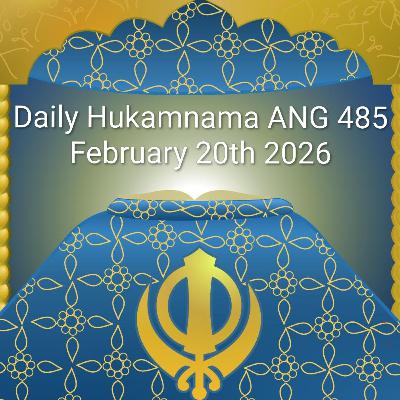Daily Hukamnama: Sikh Wisdom ANG 485 February 20th 2026 #hukamnama #darbarsahib