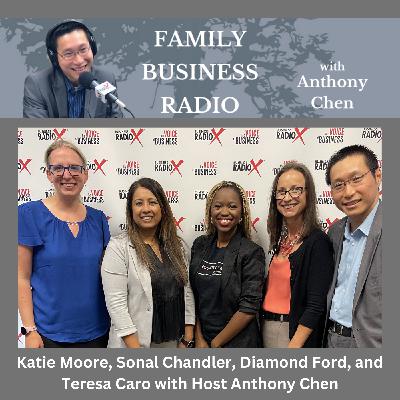 Katie Moore, Sonal Chandler, Diamond Ford, and Teresa Caro on Trademarks, Cybersecurity, Senior Salon Services, and Leadership