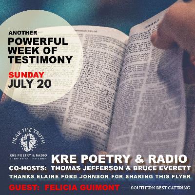 REBROADCAST:  KRE POETRY AND RADIO - EP 136 - GUEST: FELICIA GUIMONT (PT 2)