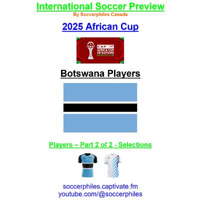2025 African Cup – Botswana Players – Part 2 of 2 – Short Version