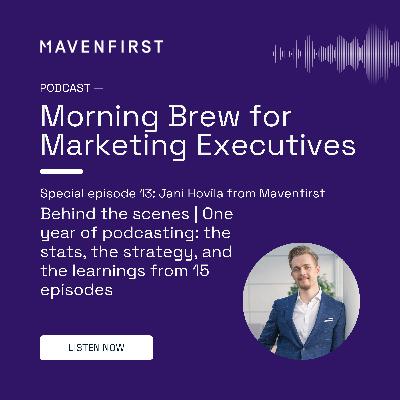 13 Behind the scenes | One year of podcasting: the stats, the strategy, and the learnings from 15 episodes 13 Behind the scenes | One year of podcasting: the stats, the strategy, and the learnings from 15 episodes