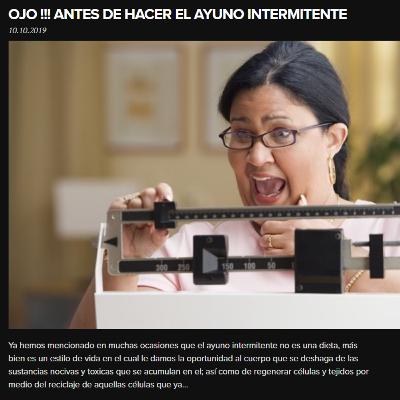 CONSIDERACIONES PARA HACER EL AYUNO INTERMITENTE (para bajar de peso) capitulo 5 de 5
