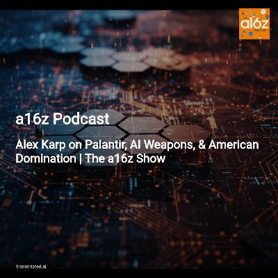 AI, Warfighters & American Power: Alex Karp on Palantir — a16z Podcast
