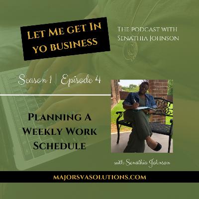 Planning A Weekly Work Schedule Planning A Weekly Work Schedule