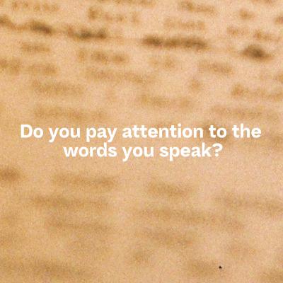 The Words You Speak