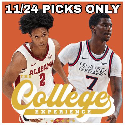 College Basketball PICKS ONLY - Monday, November 24th | TCE Trims (Ep. 1000)