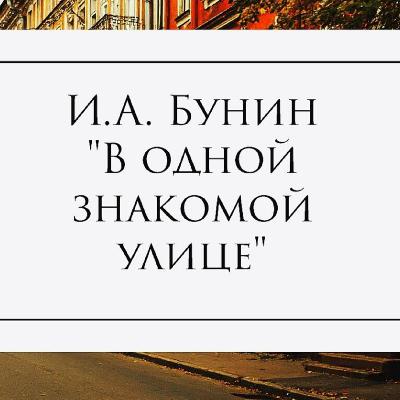 Рассказ И.А. Бунина "В одной знакомой улице"