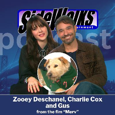 Zooey Deschanel, Charlie Cox and Gus (Merv)